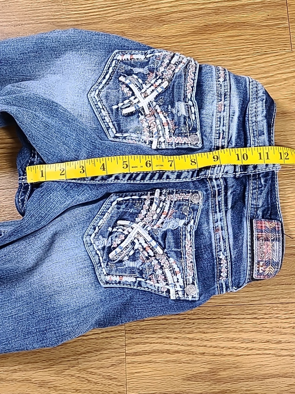 GRACE IN LA BOOT CUT 26x31 WOMENS GIRLS PRE-OWNED DESTROYED STRECH DENIM JEANS - Picture 2 of 8